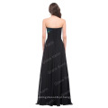 Grace Karin 2016 Hot Sale Lace Up Back Vestidos elegantes Long Chiffon Black Appliques bordado Pavão vestido de noite CL6168-1 #